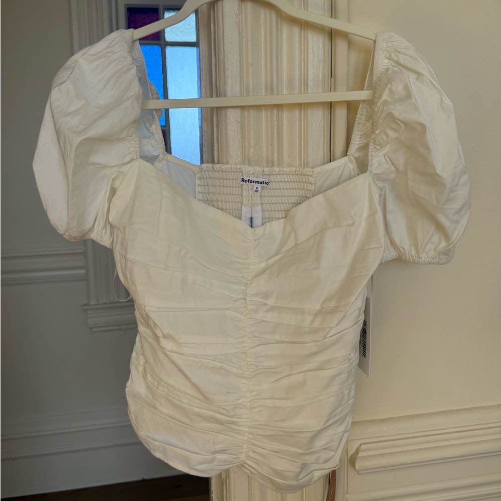 Reformation Radish Milkmaid Top